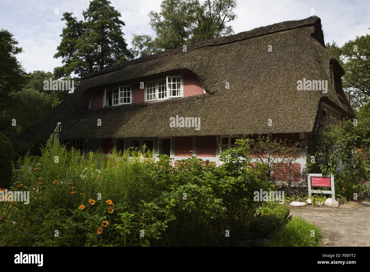Facade of Haus im Schluh at Worpswede, Germany Stock Photo