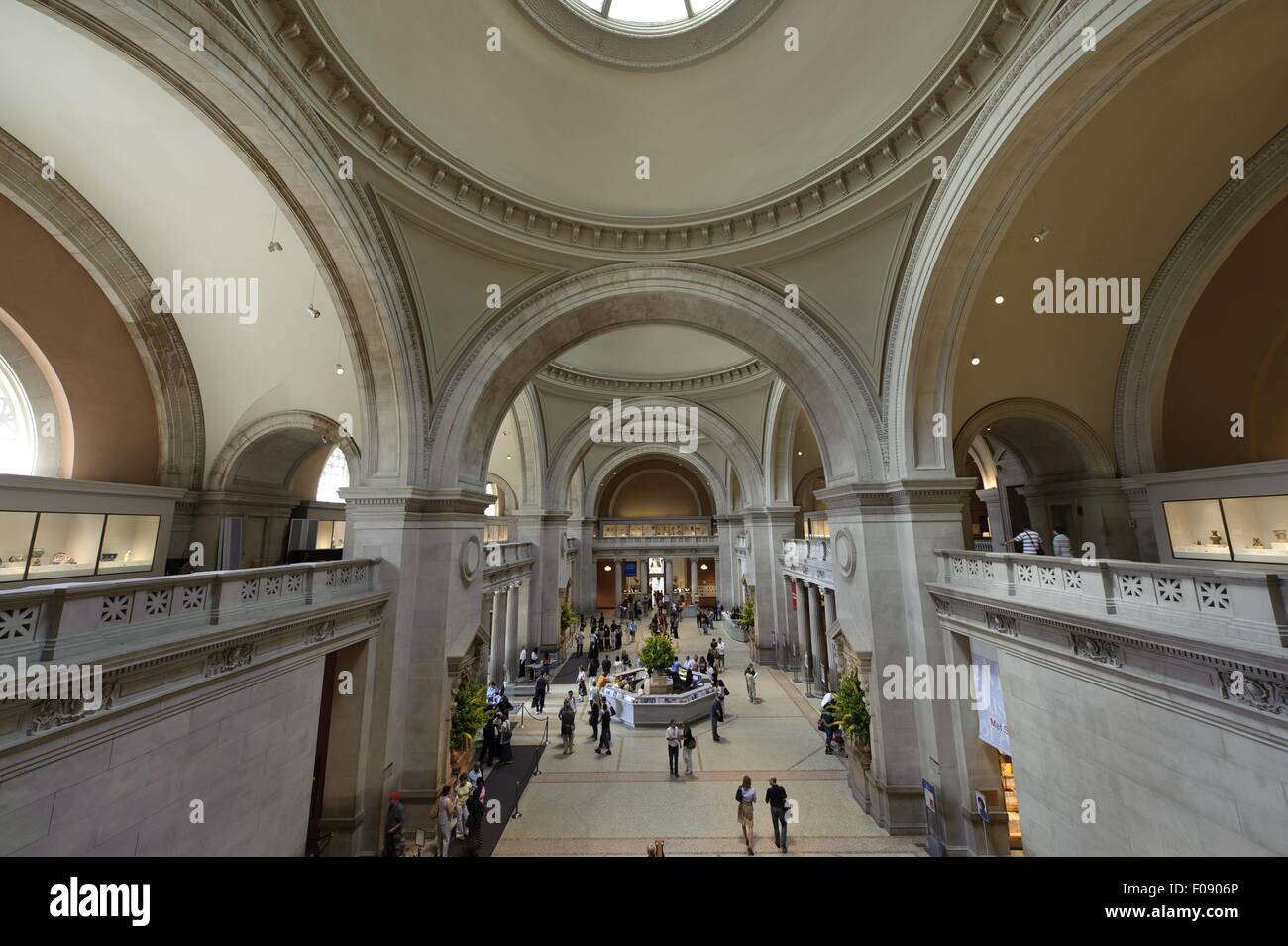 View of people at Metropolitan Museum, New York, USA Stock Photo