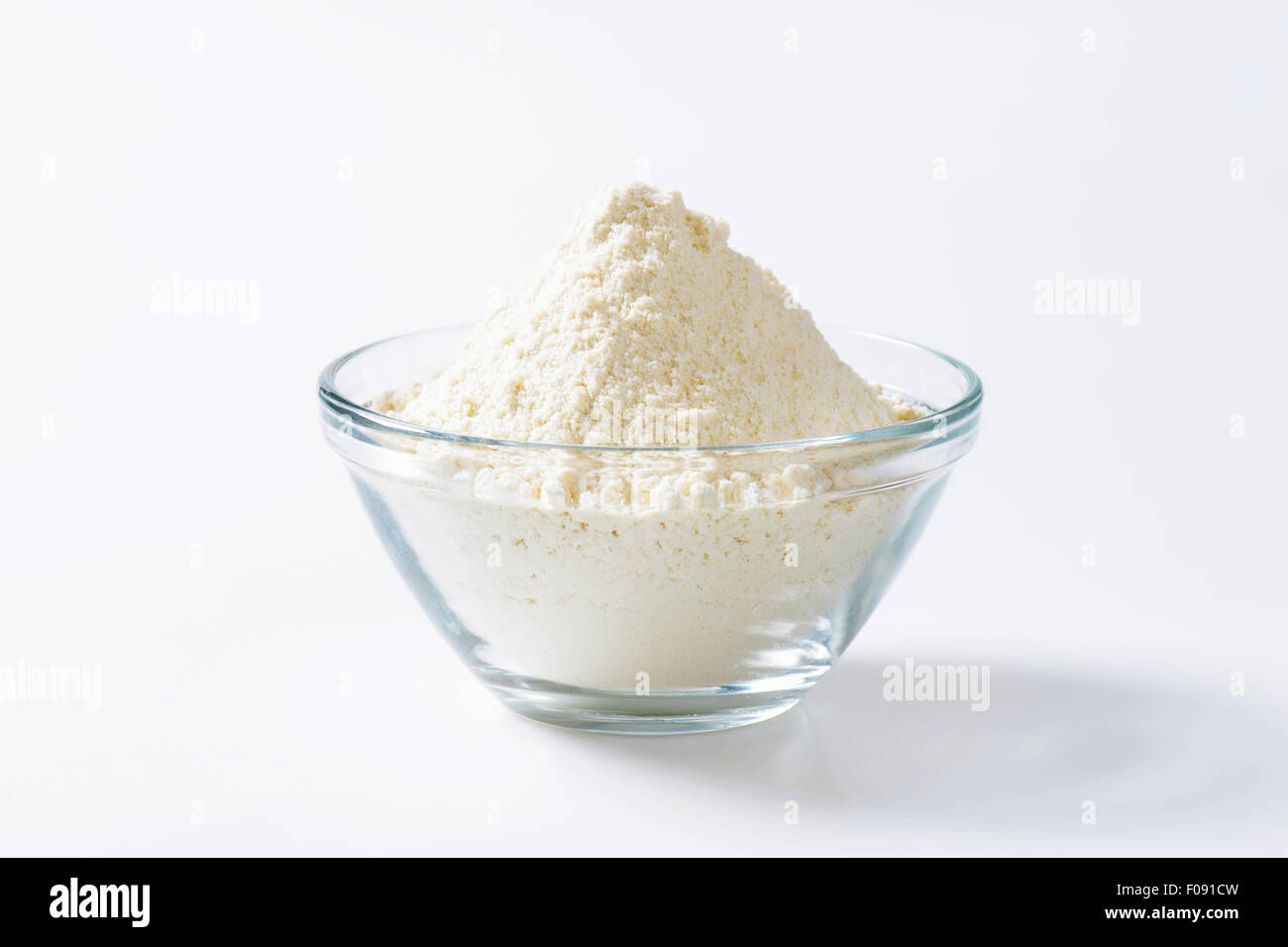 Bowl of finely ground flour Stock Photo