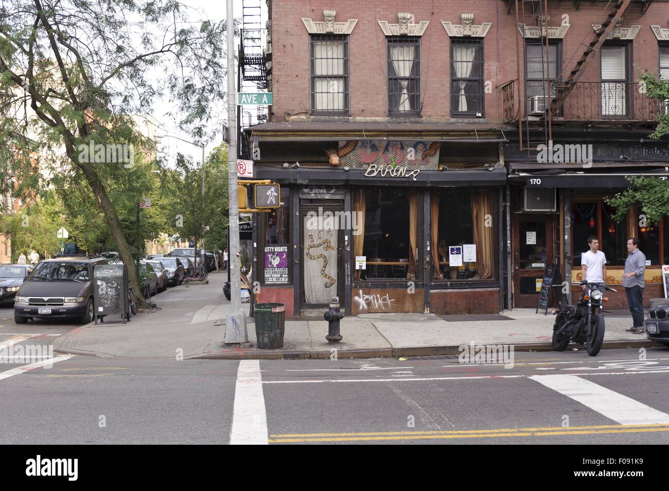 Bar at the corner of the street in East Village, New York, USA Stock Photo Alamy