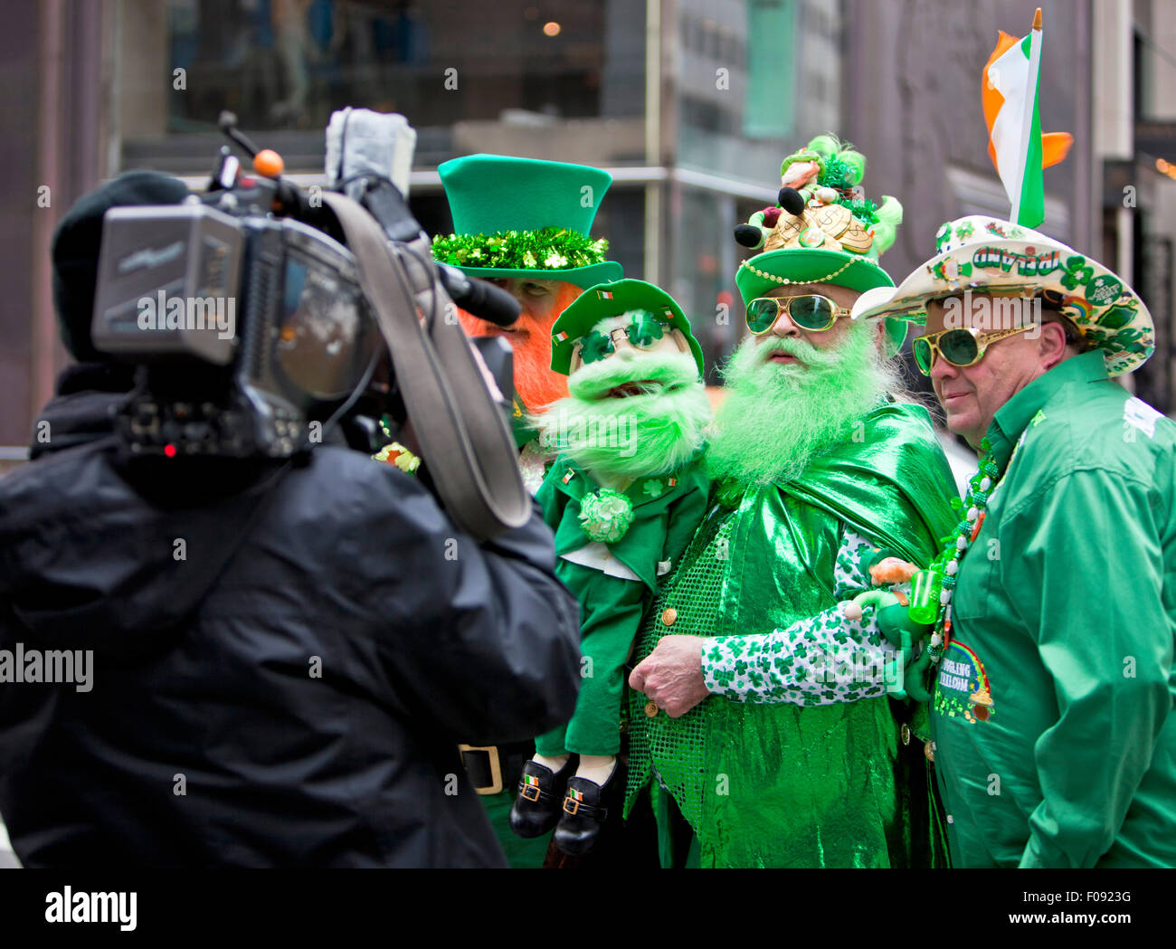 NEW YORK, NY, USA - MAR 17: St. Patrick's Day Parade on March 17, 2013 in New York City, United States. Stock Photo