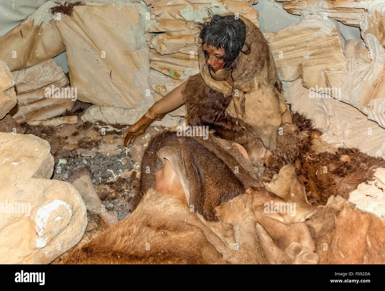 Neanderthal Center close to Paradise Cave, Checiny, Poland Stock Photo