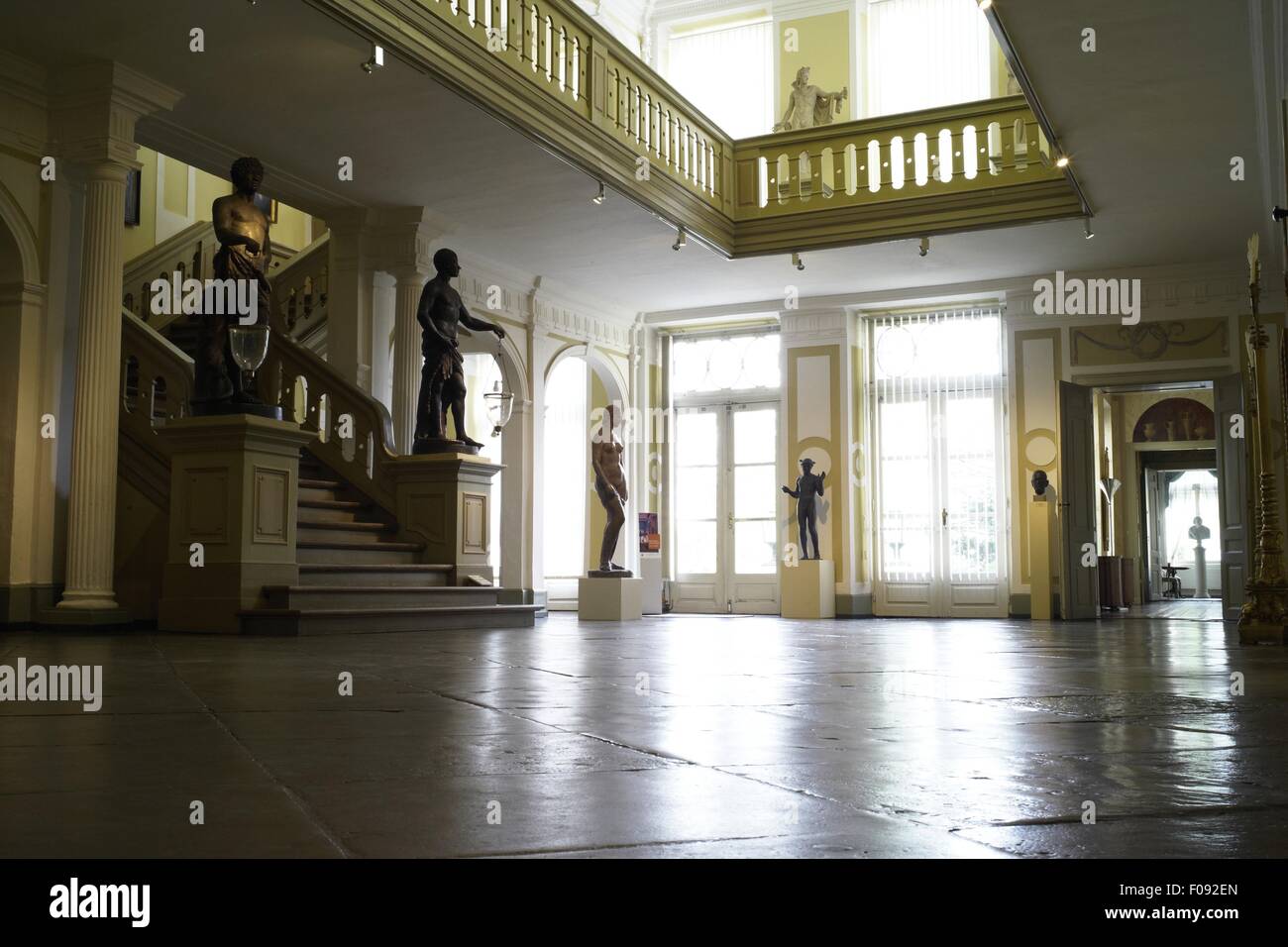 Interior and paintings of Behnhaus art museum at Hanseatic city, Lubeck, Germany Stock Photo