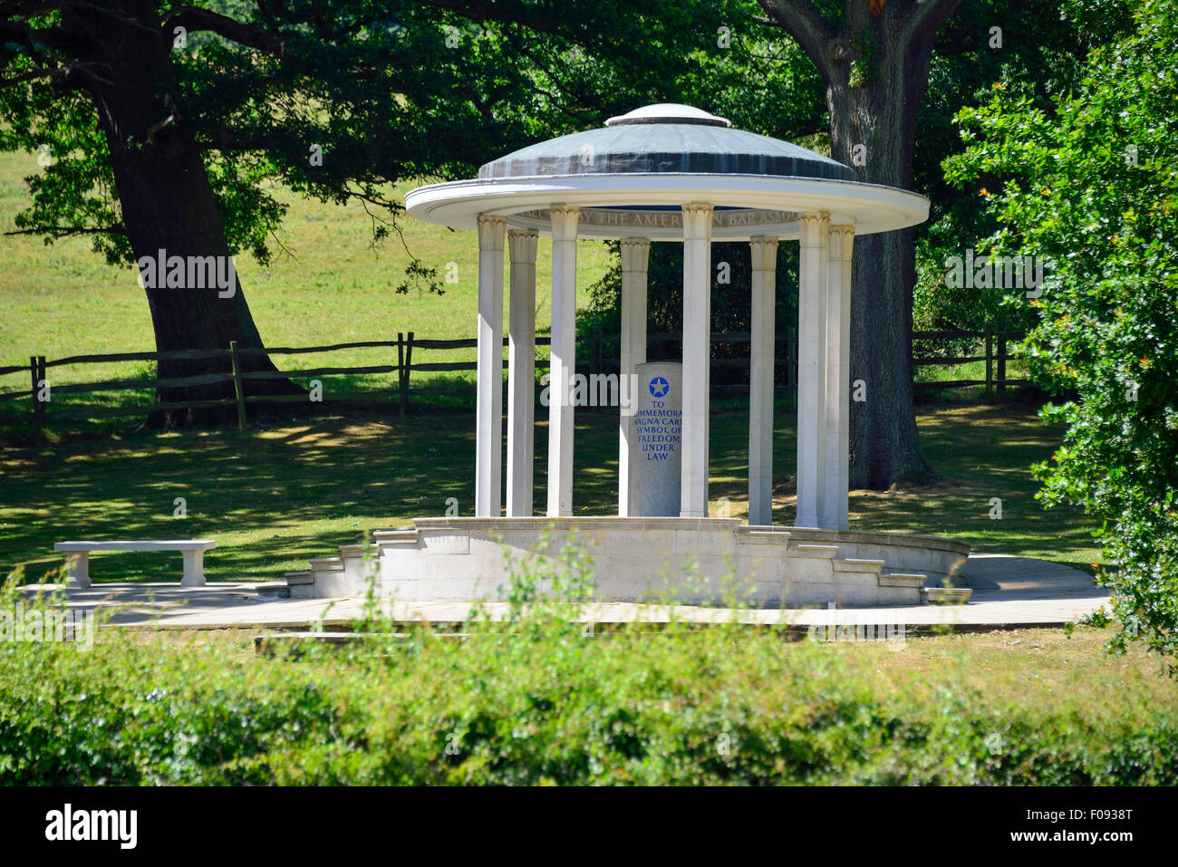 Magna Carta Memorial, Cooper's Hill, Runnymede, Surrey, England, United Kingdom Stock Photo