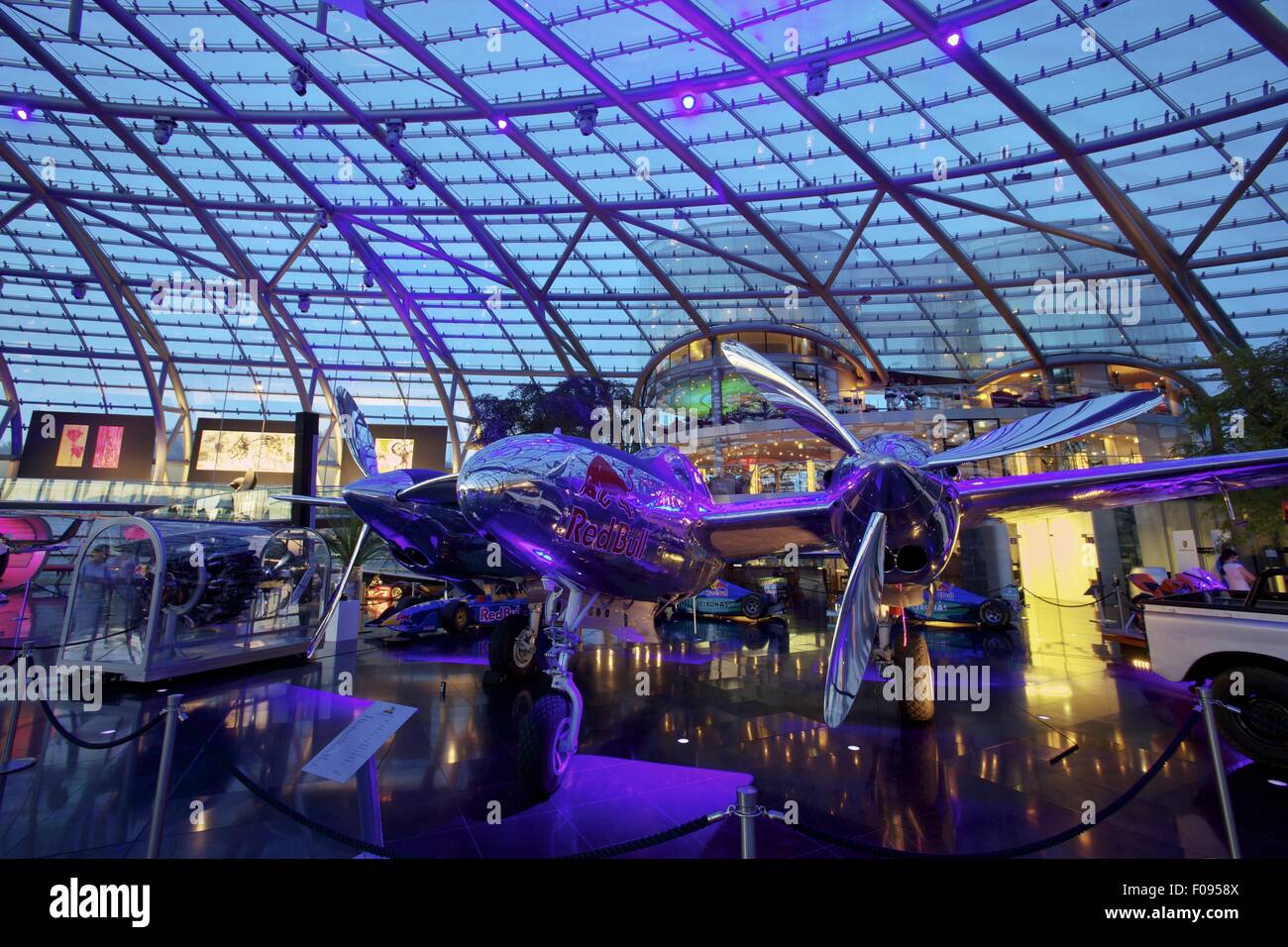 Aeroplane at Ikarus Restaurant in Hangar-7, Salzburg, Austria Stock Photo