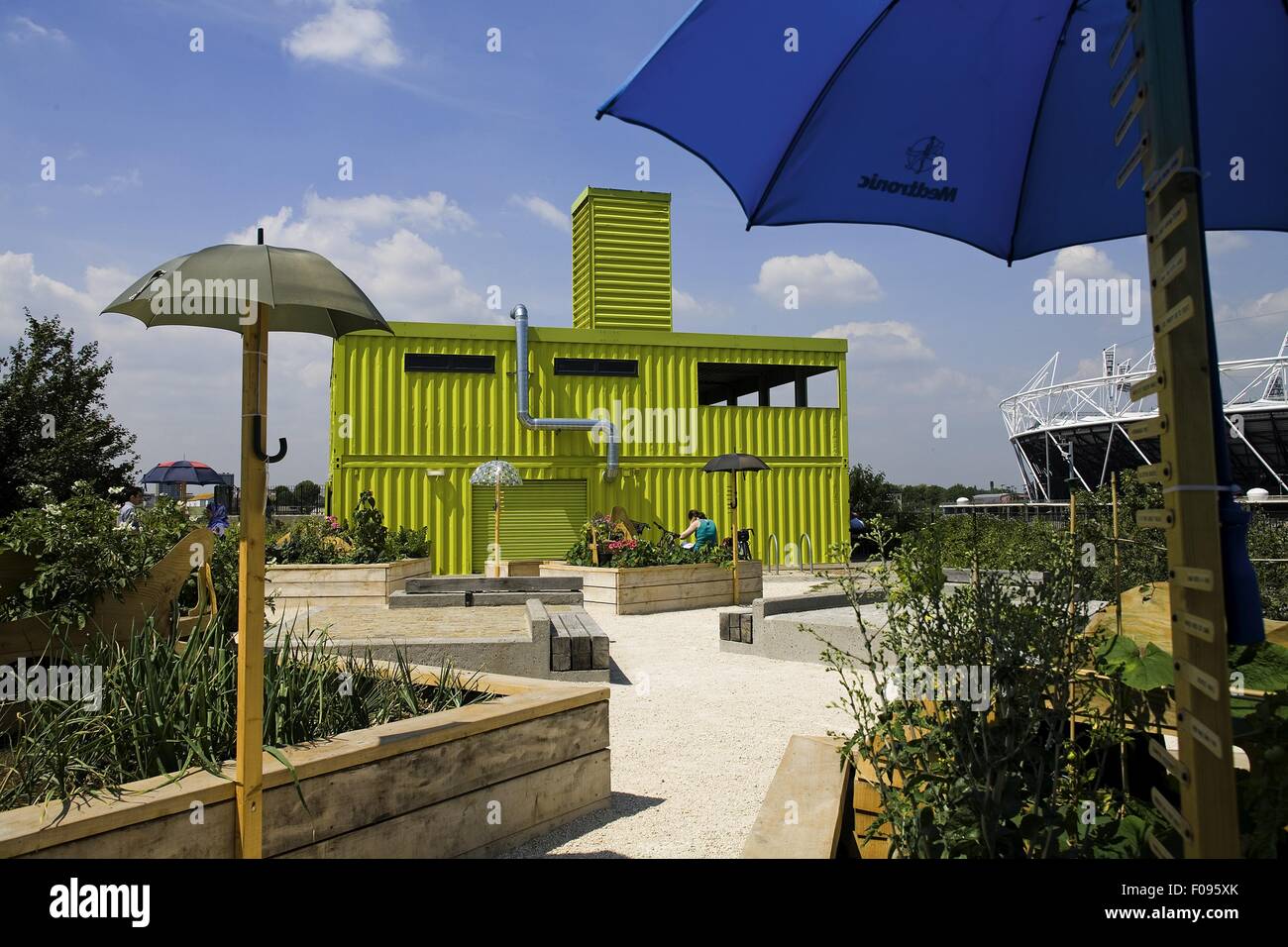 Container with tubes, Pudding Mill Lane, London, UK Stock Photo Alamy