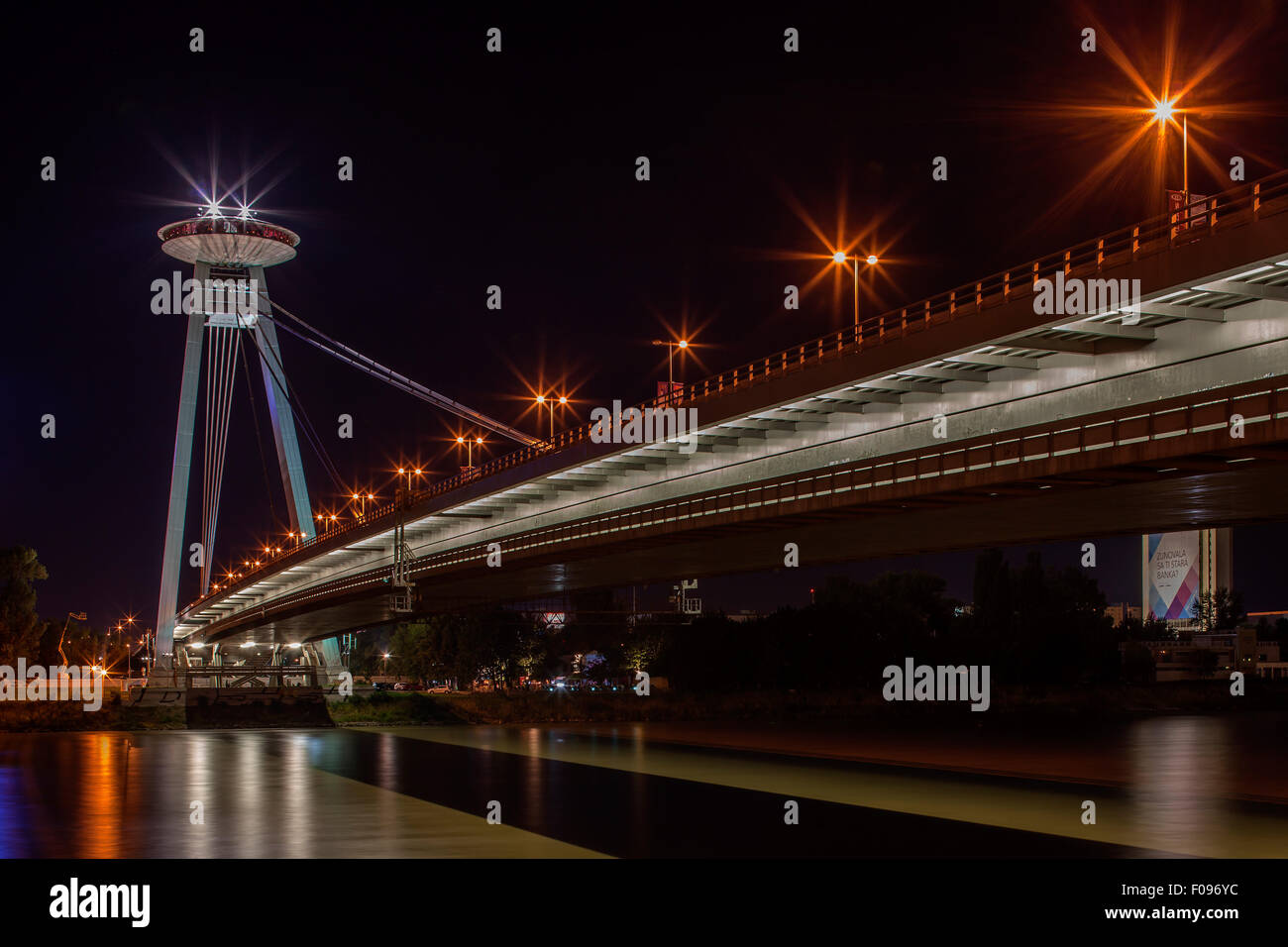Bridge Novi Most in Bratislava, Slovak Republic Stock Photo
