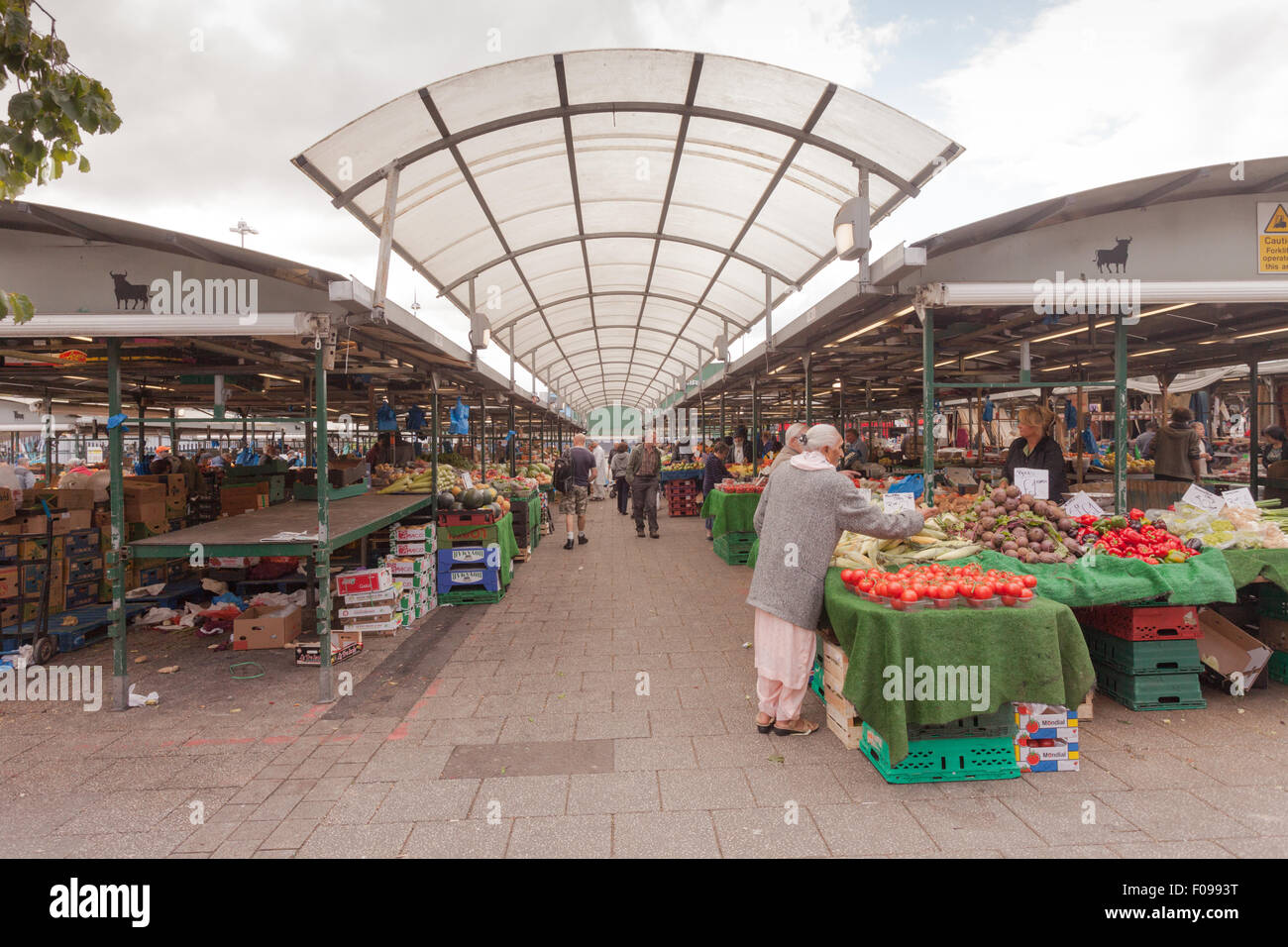 Birmingham's food market, in the city centre, Birmingham UK Stock Photo