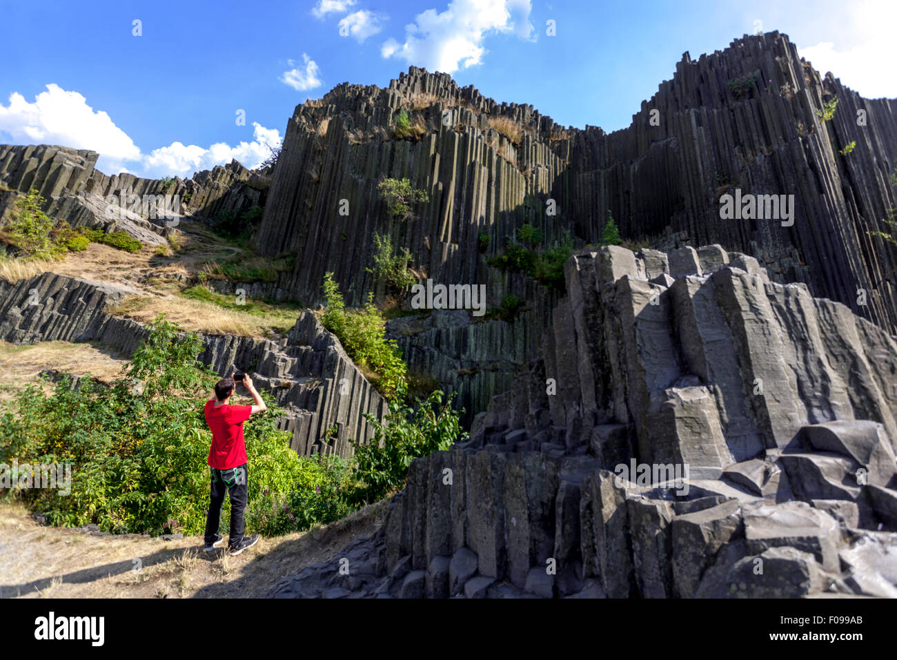 Panska Skala, geological formation, stone organ, Kamenicky Senov, Czech Republic Stock Photo