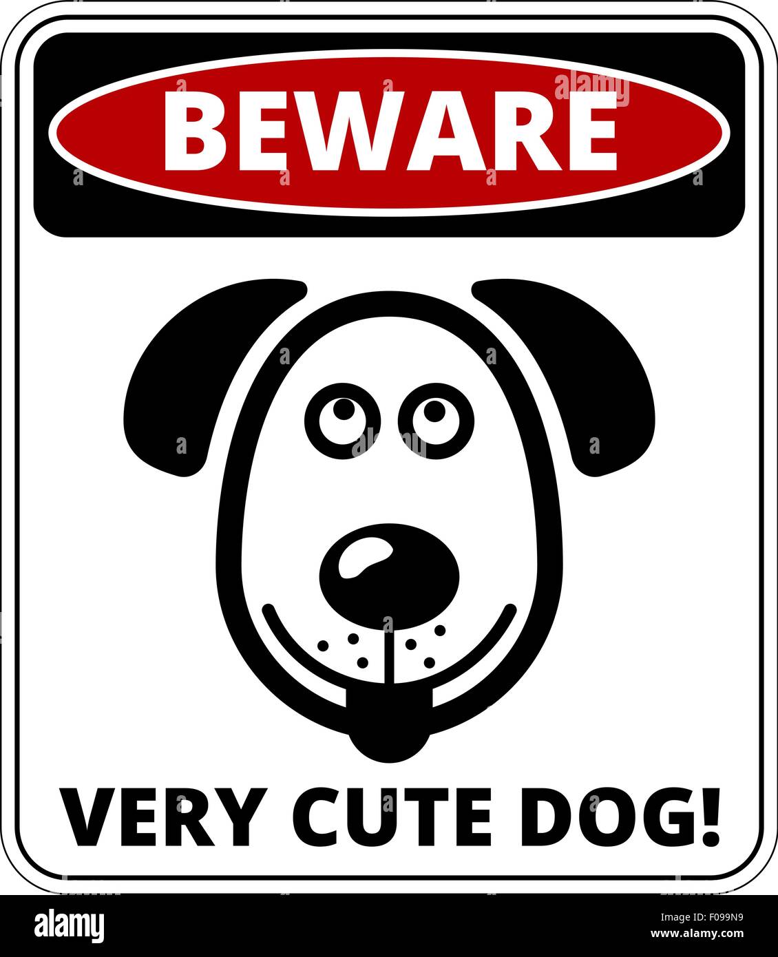 Beware of store dog sign cute