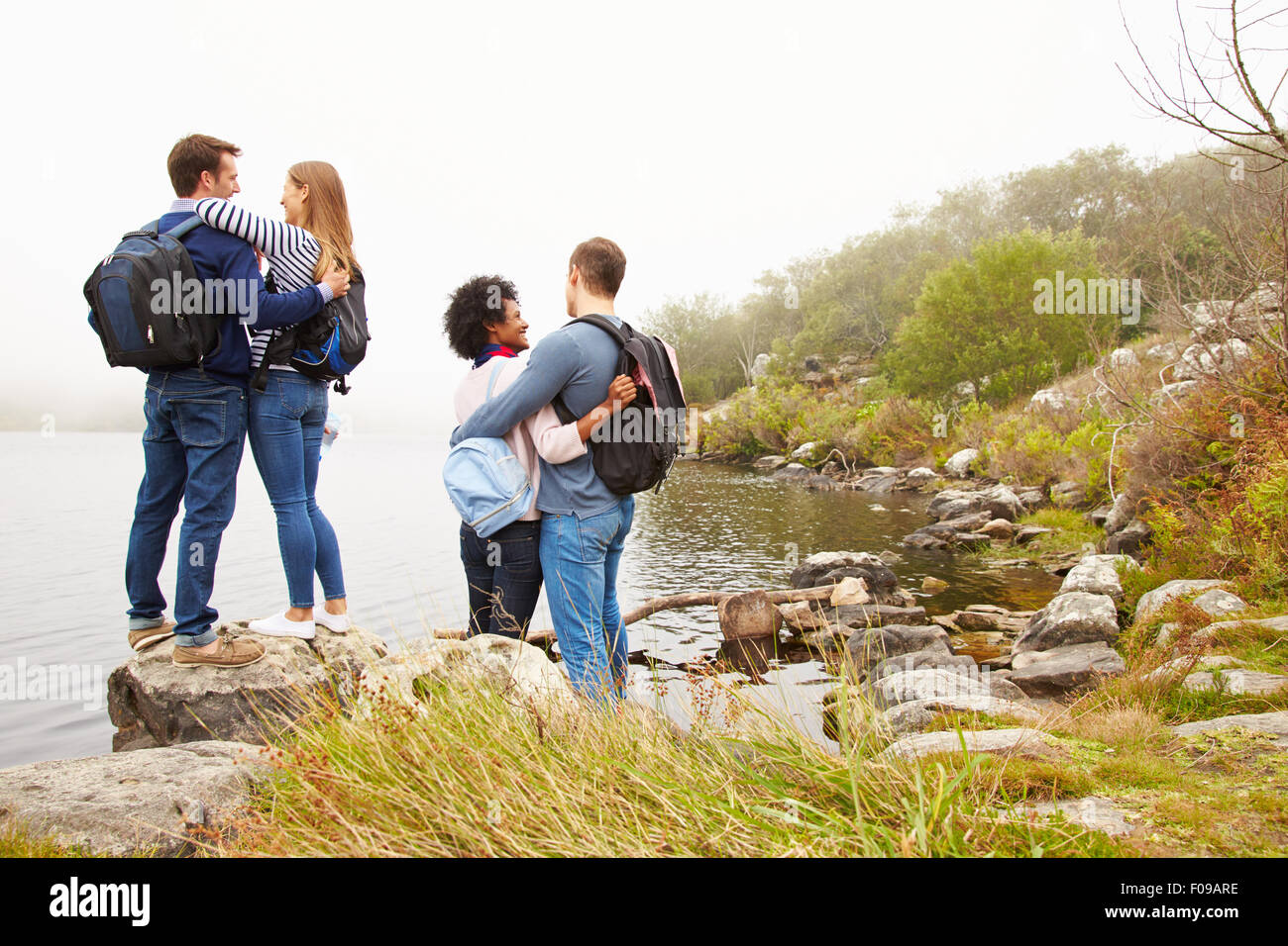African couples trekking hi-res stock photography and images - Alamy
