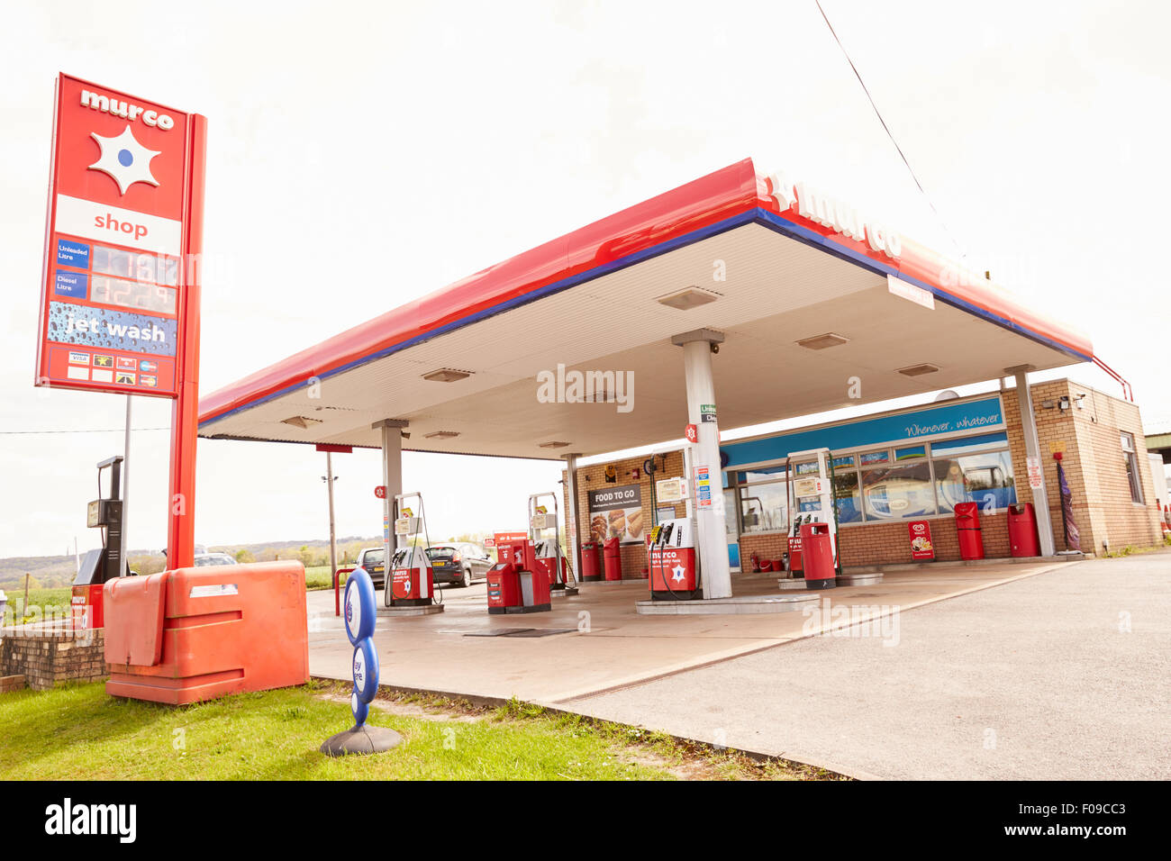 Petrol station, exterior view Stock Photo