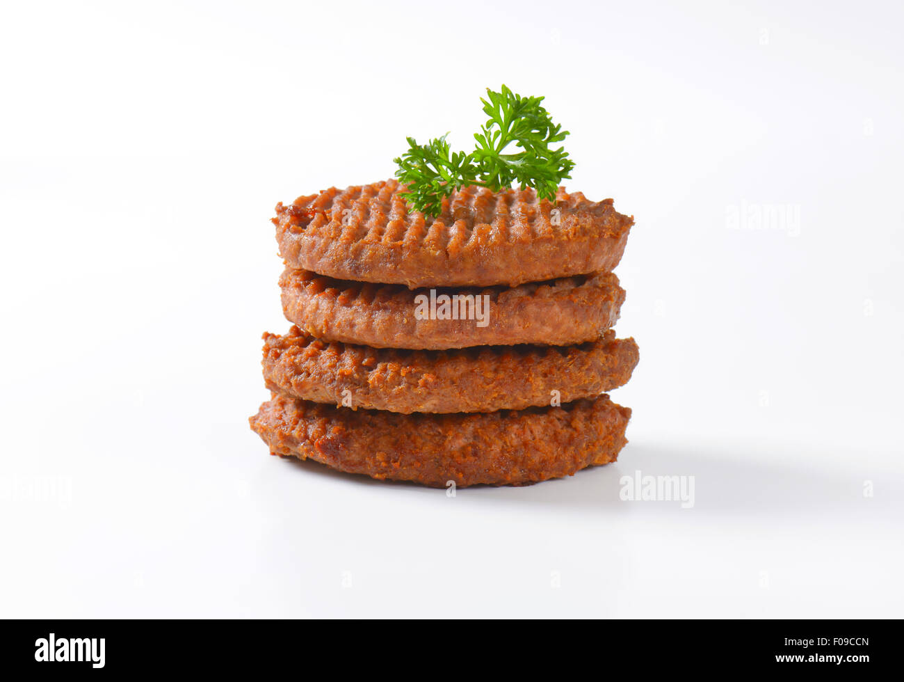 Stack of Grilled Beef Burger Patties Stock Photo Alamy