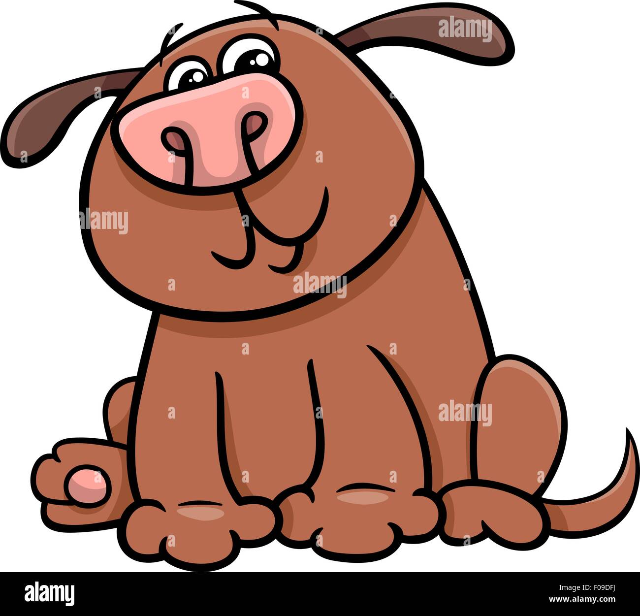 Cartoon Illustration of Funny Dog or Puppy Stock Vector Image & Art Alamy