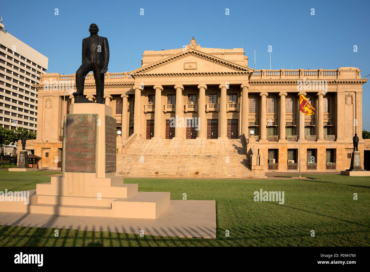 The old Parliament building is the Presidential Secretariat and office of the President of Sri Lanka in Colombo, Sri Lanka Stock Photo