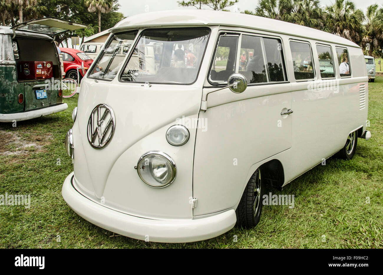 Volkswagens at VW's over the Skyway car show. Stock Photo