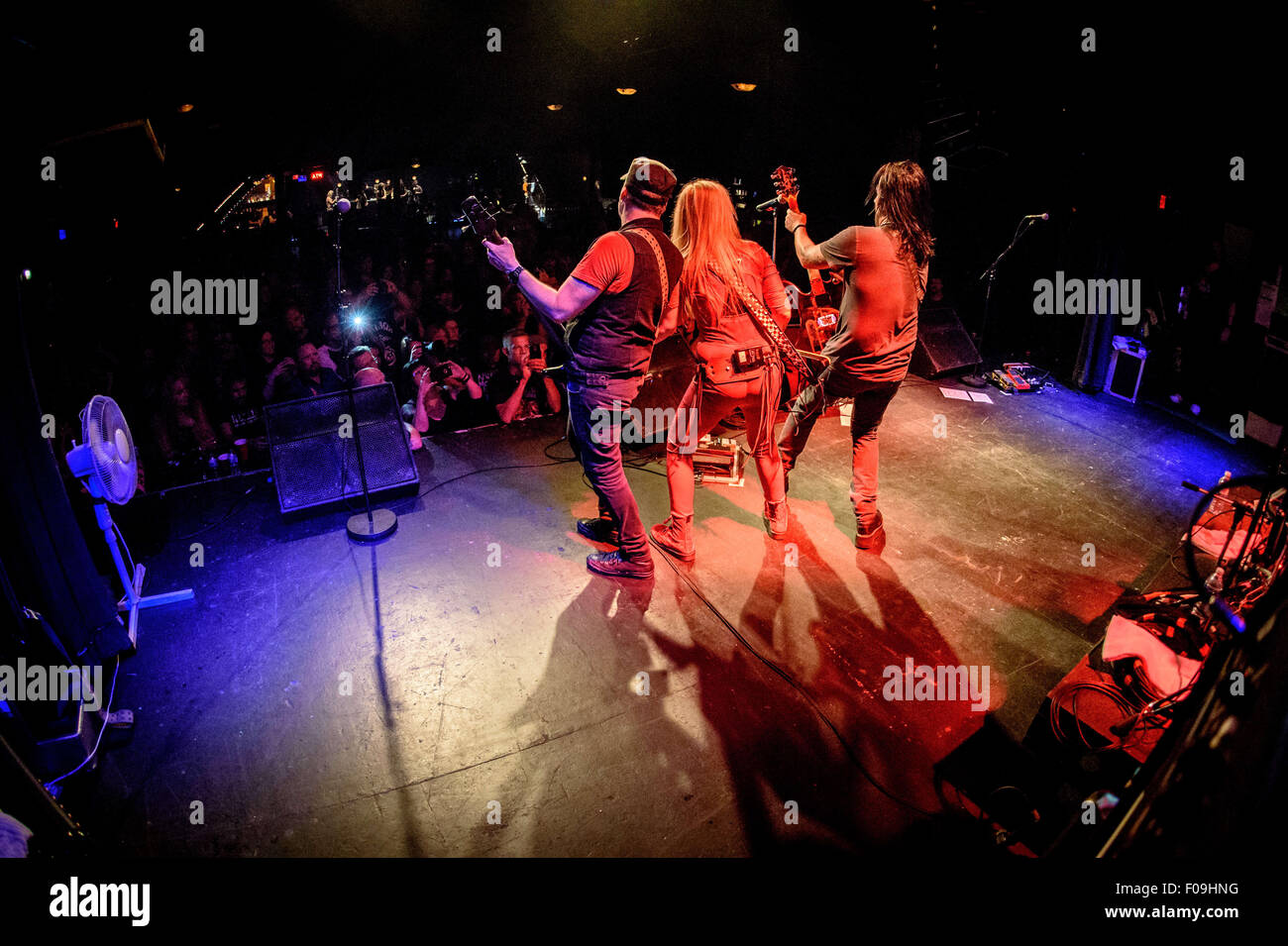 Toronto, Ontario, Canada. 9th Aug, 2015. English-American rock singer/songwriter/guitarist LITA FORD performed a show at Phoenix Theatre in Toronto. Band members: BOBBY ROCK, MARTY O'BRIEN, PARTICK KENNISON © Igor Vidyashev/ZUMA Wire/Alamy Live News Stock Photo
