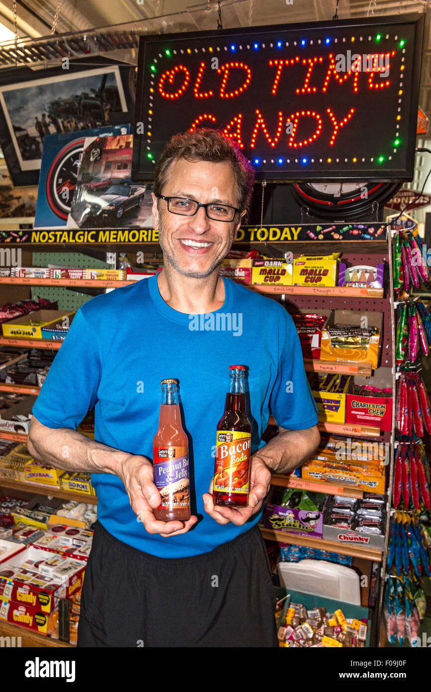 Bacon and peanut butter flavored soda pop sold at Dick's 5 & 10, an