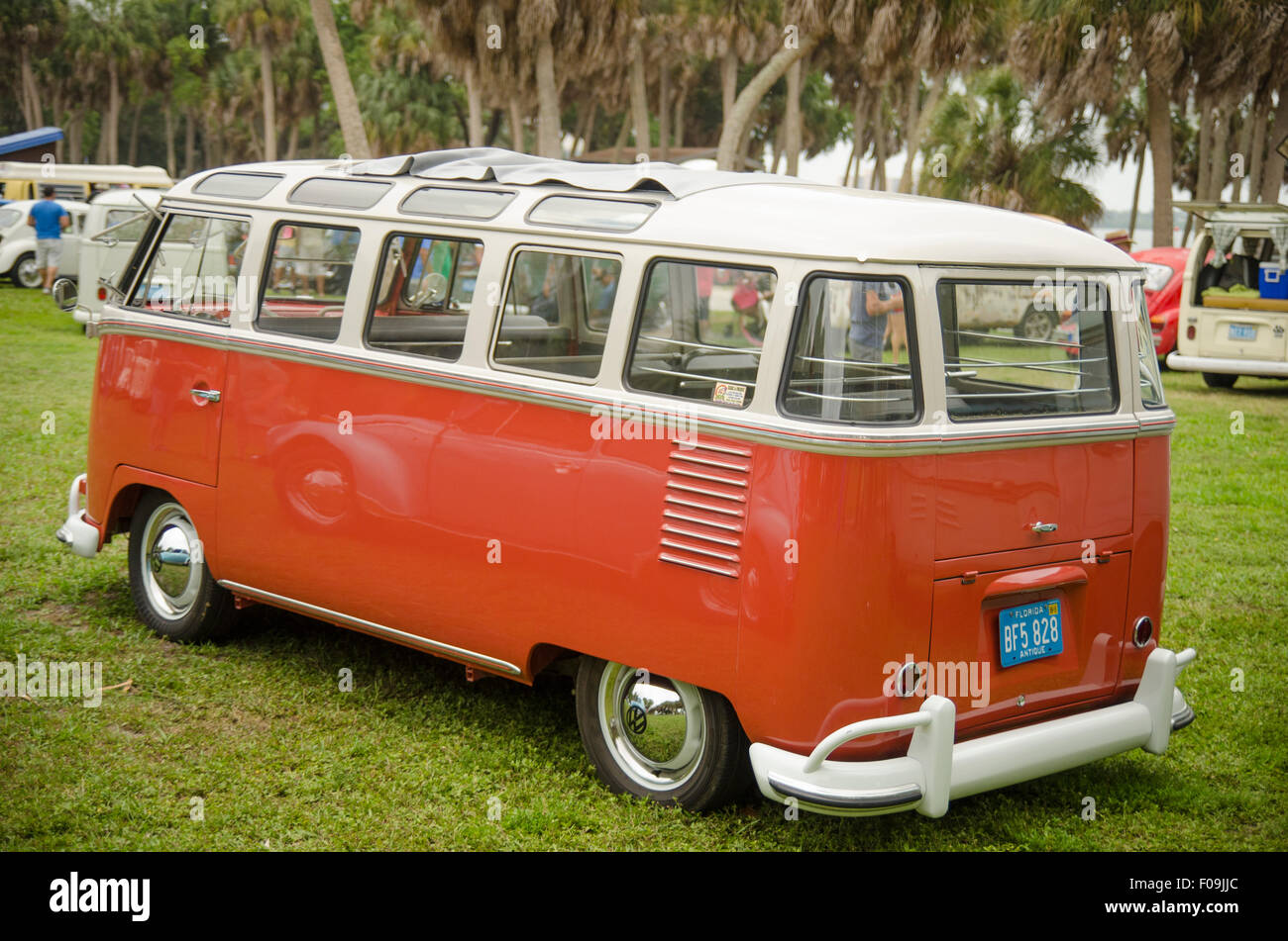 Volkswagens at VW's over the Skyway car show. Stock Photo