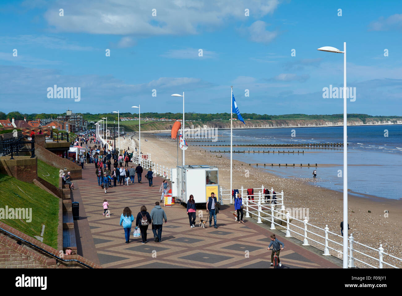 Bridlington North Sands Promenade Bridlington, Yorkshire, UK Stock