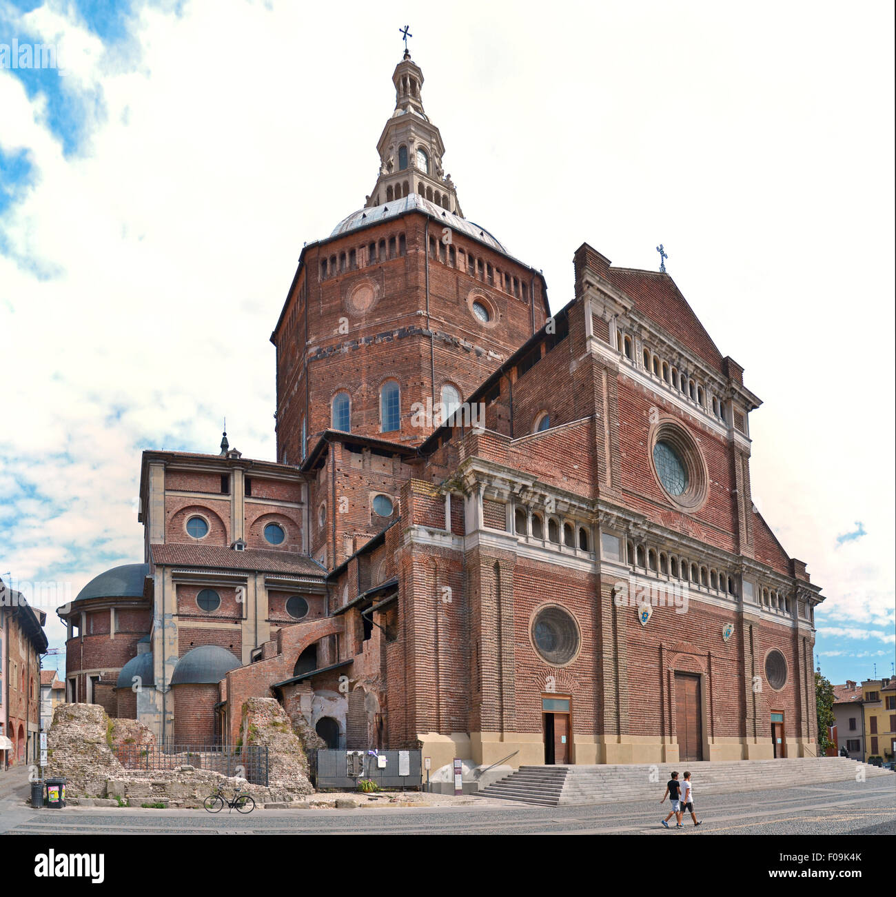 The Cathedral of Pavia (Italian: Duomo di Pavia) is a church in Pavia, Italy. Stock Photo