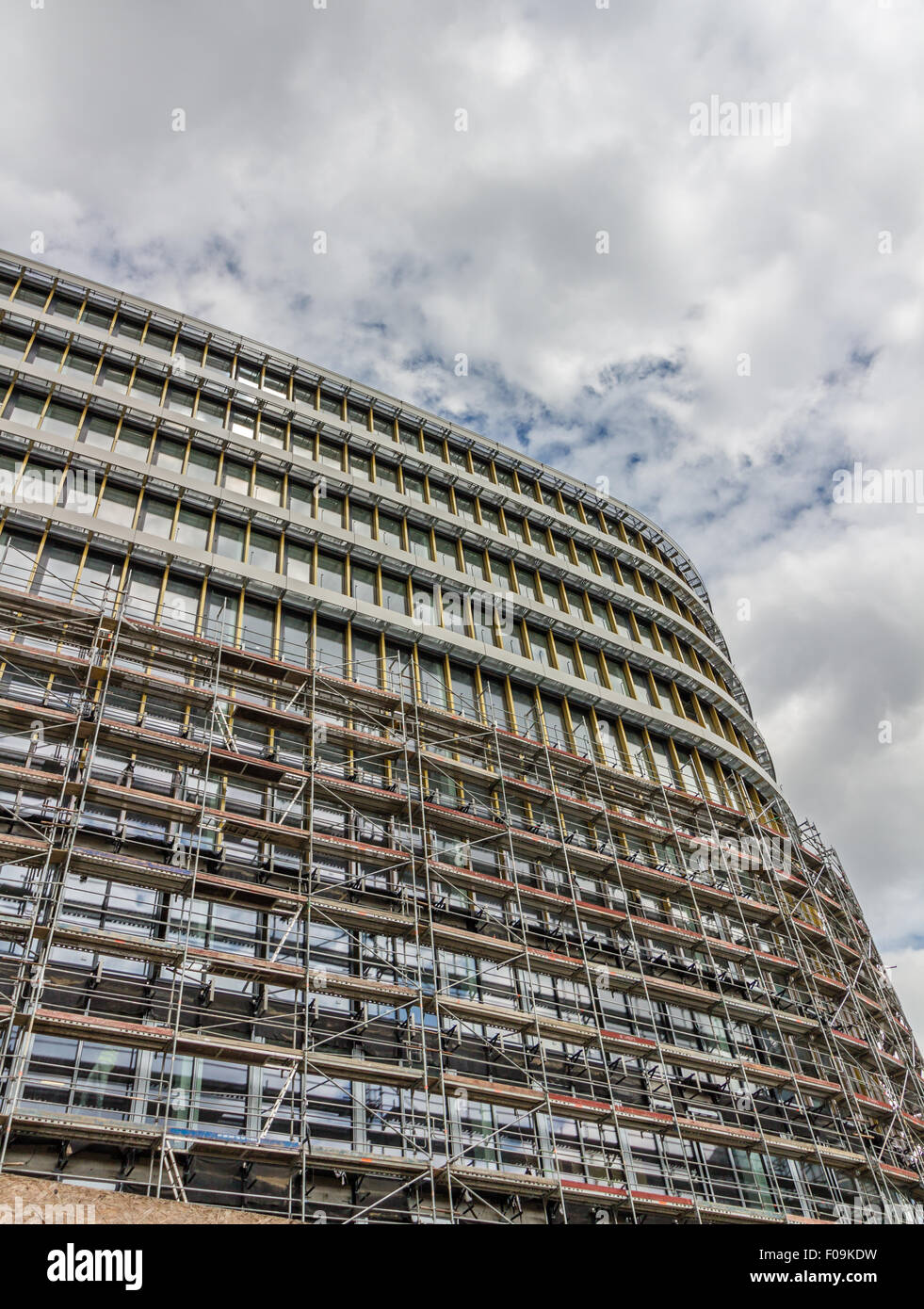Office or business modern building in construction, Prague Stock Photo