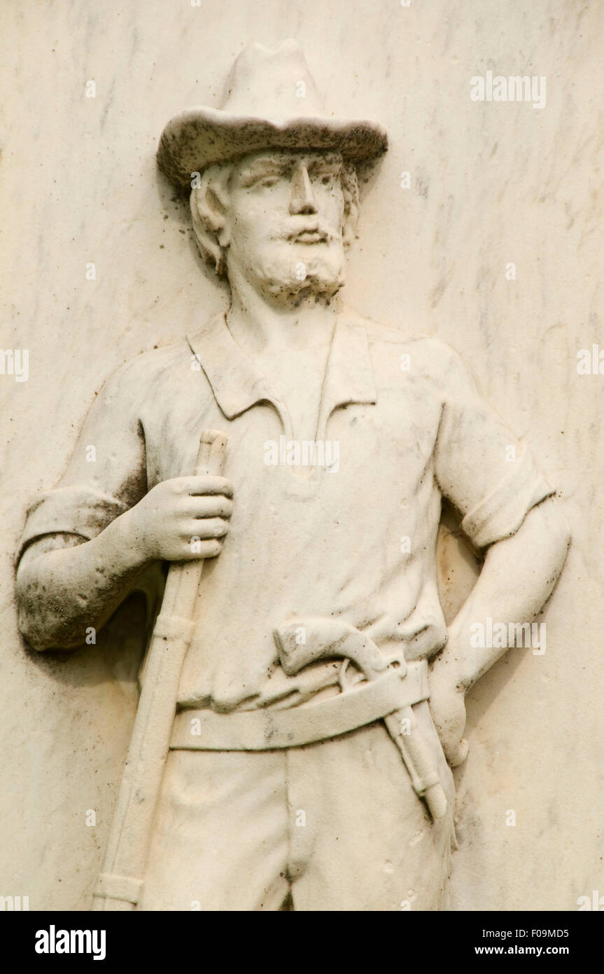 Captain John Mullan statue, Wallace, Idaho Stock Photo Alamy
