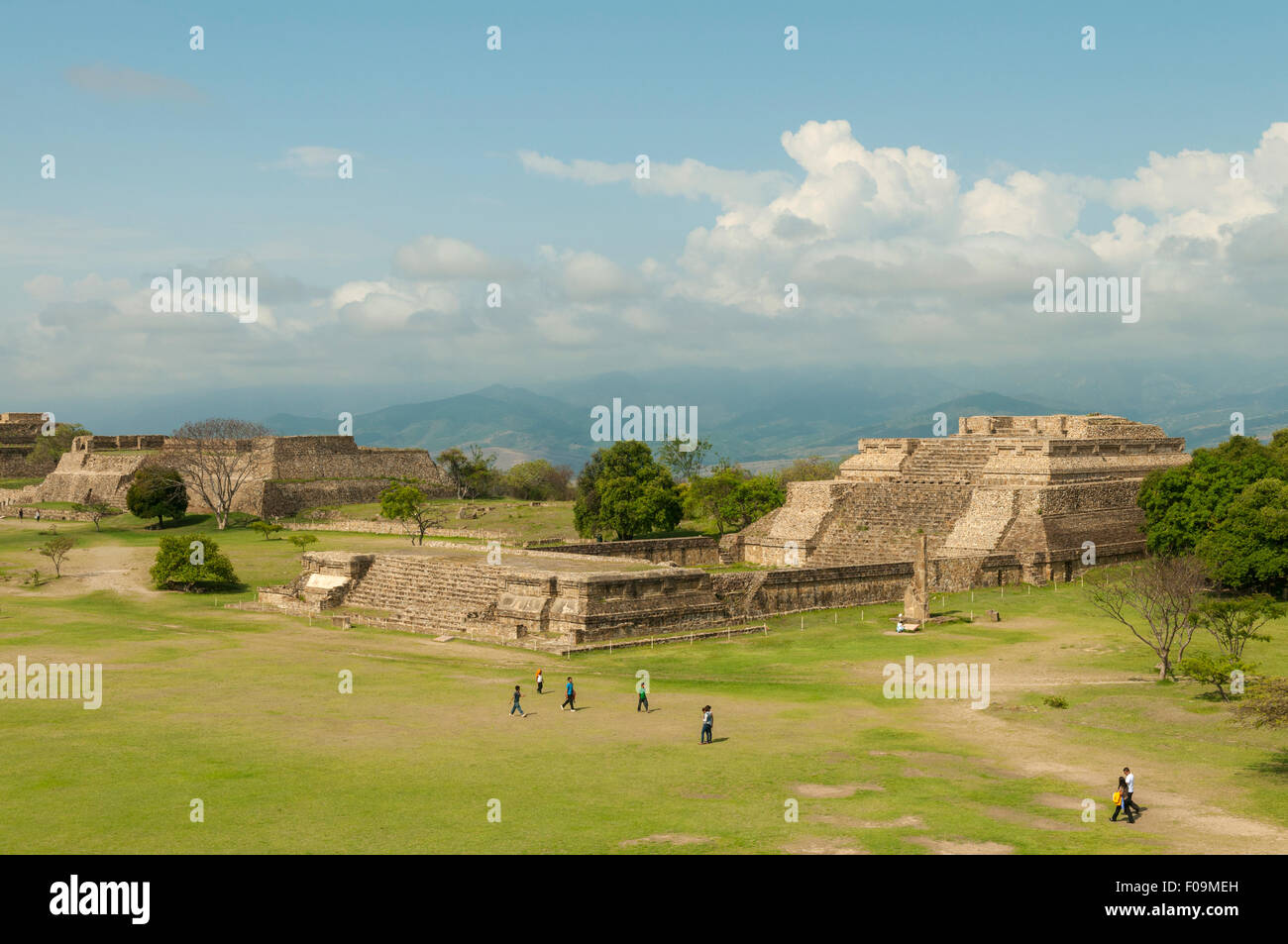 Zapotec Pyramids, Monte Alban, Mexico Stock Photo