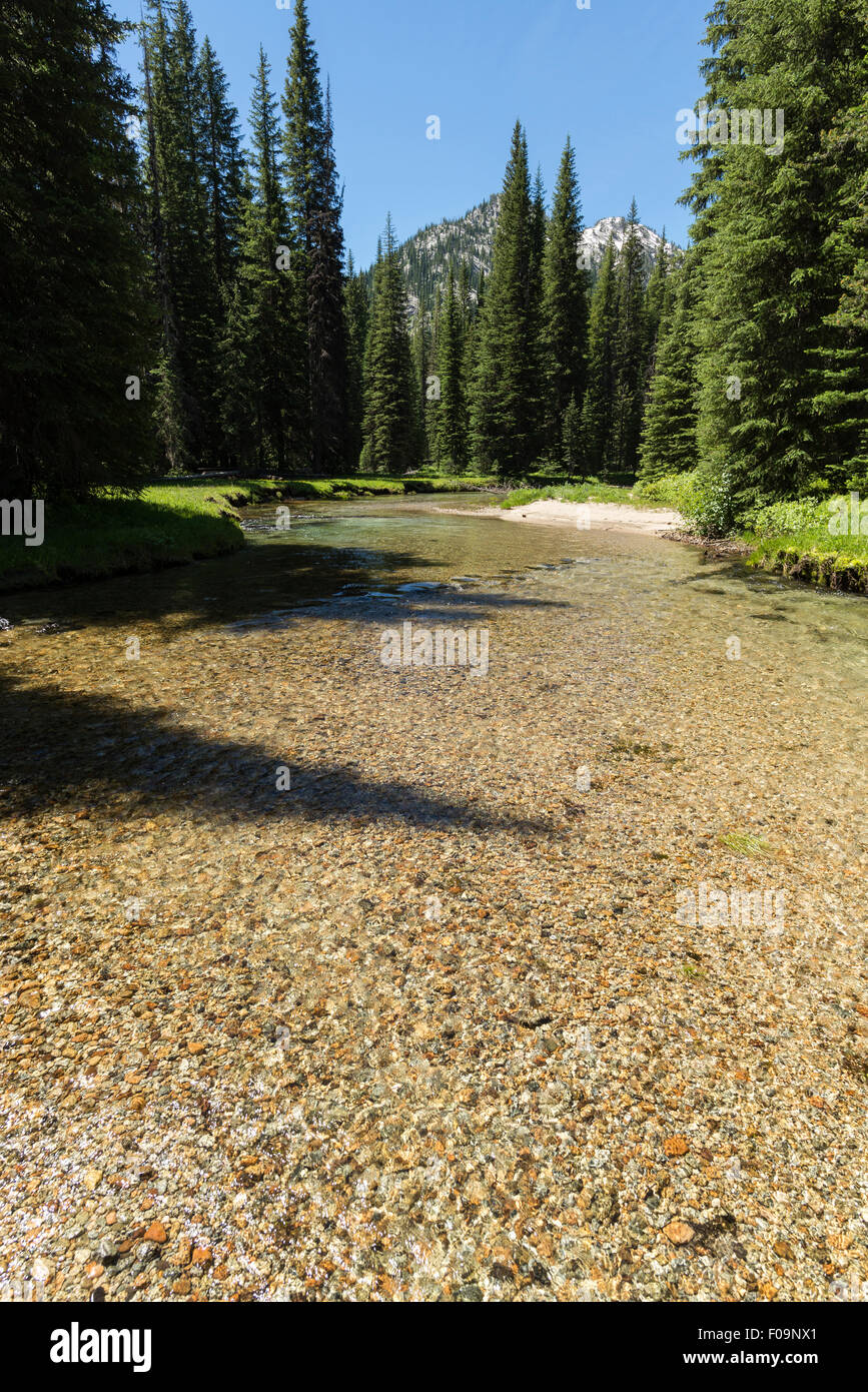West Fork of the Lostine River, Wallowa Mountains, Oregon Stock Photo