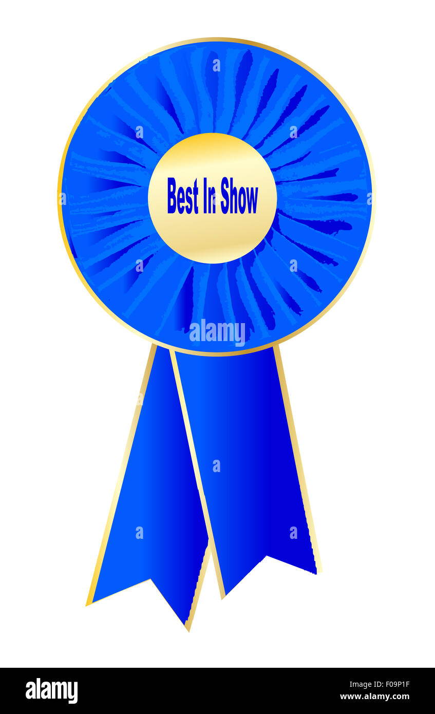 A rosette with the words best in show in the center Stock Photo