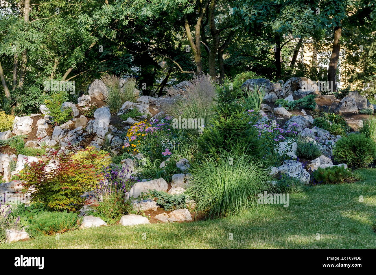 Ornamental grass rockery garden hi-res stock photography and images - Alamy