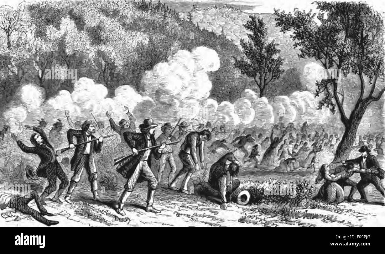 Mountain Meadows massacre, Utah Territory, 1857 Stock Photo