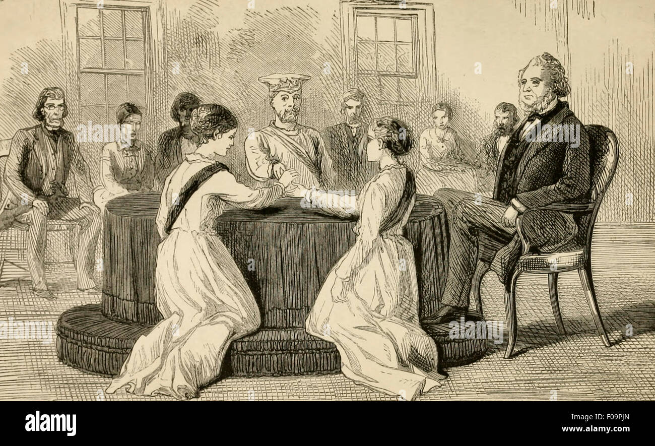 The crisis of a life - Entering into Polygamy in Utah, circa 1880 Stock Photo