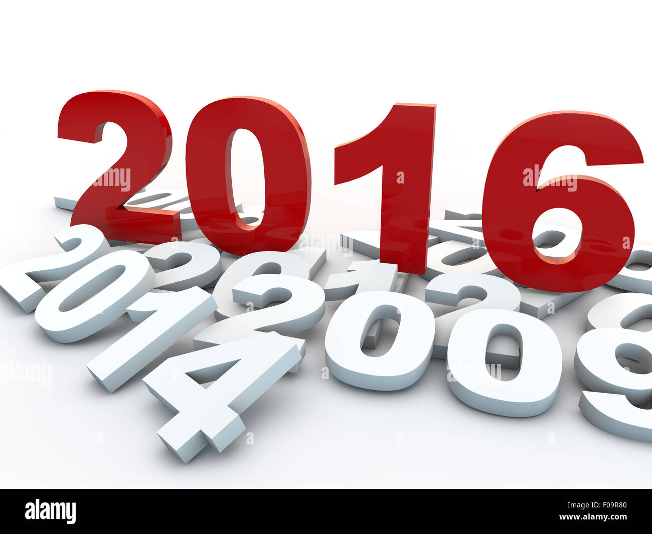 Happy New Year 2016 over white Background Stock Photo