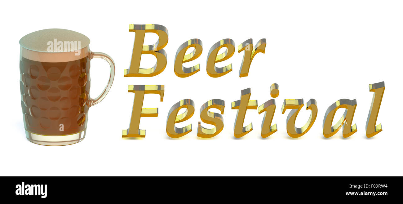 Beer Festival concept isolated on white background Stock Photo