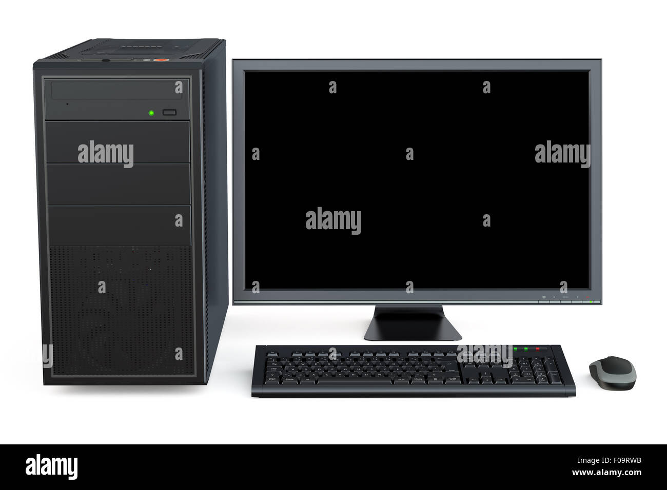 Desktop computer isolated on white background Stock Photo - Alamy