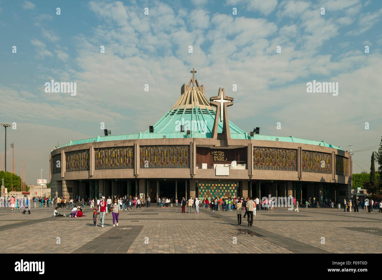 New Basilica of Our Lady of Guadalupe, Mexico City, Mexico Stock Photo