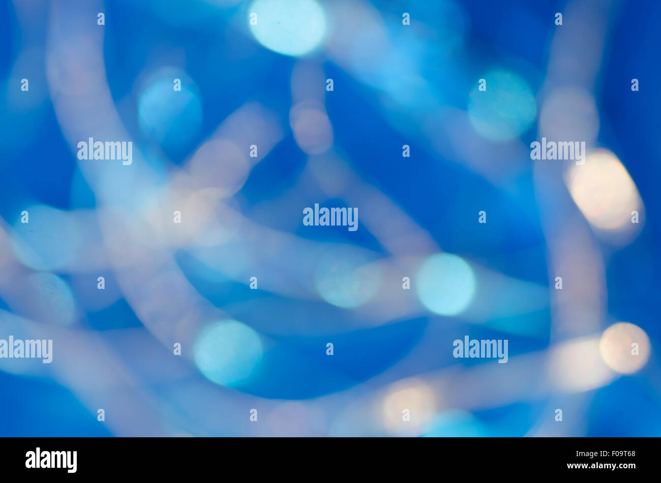 blue abstract blurred bokeh lights background Stock Photo - Alamy