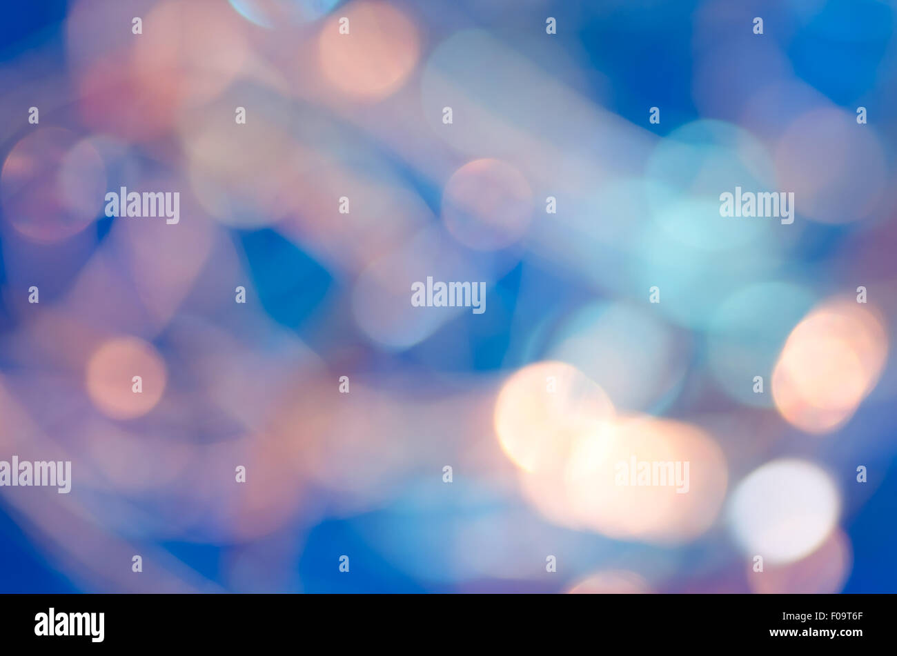 blue abstract blurred bokeh lights background Stock Photo - Alamy