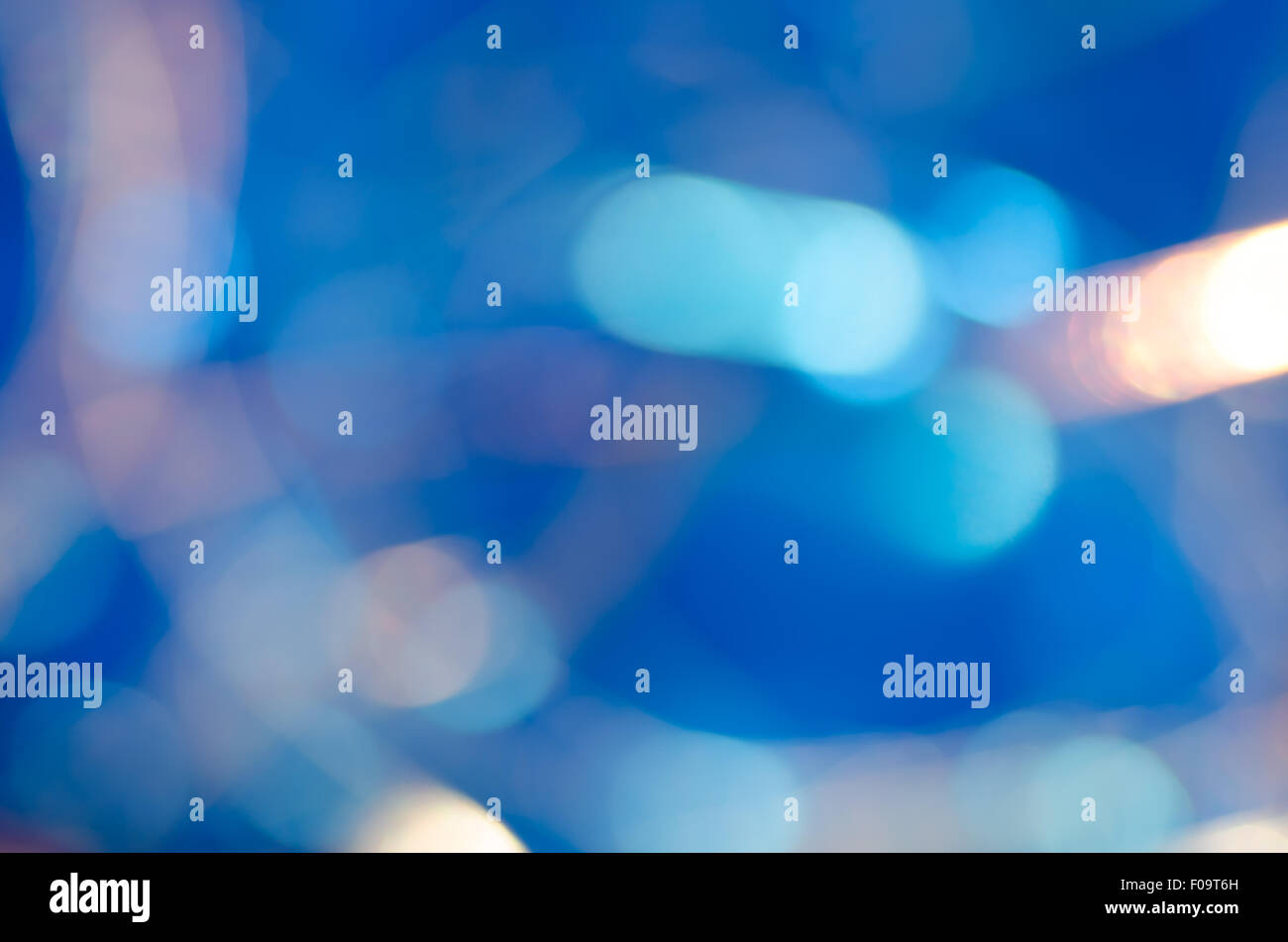 blue abstract blurred bokeh lights background Stock Photo - Alamy