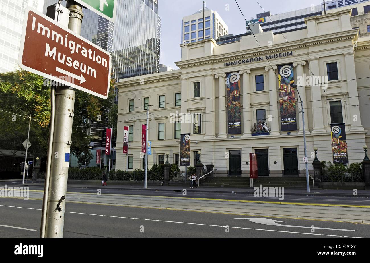 View of Immigration Museum in  Flinders Street, Melbourne, Victoria, Australia Stock Photo