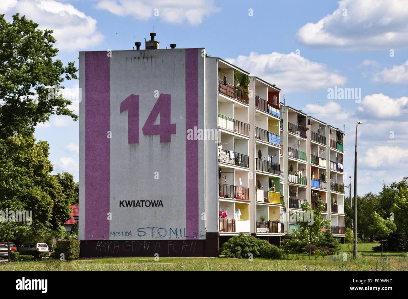 Shop buildings in Ruciane Nida, Masuria lake district in Poland, Europe,  Popular tourist place architecture aat the end of summer season, empty  exteri Stock Photo - Alamy