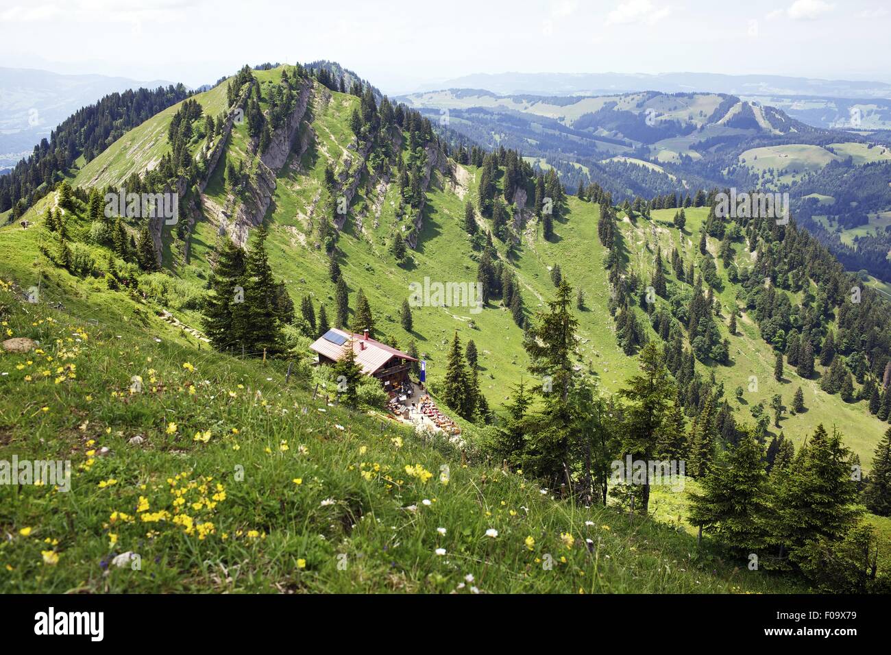View Of Mountain Hut Staufner House Oberstaufen Bavarian Swabia