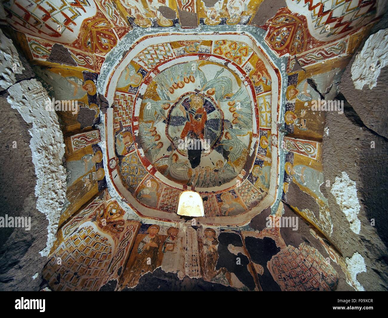 Overhead view of Church ceiling of Ihlara Valley, Cappadocia, Turkey Stock Photo