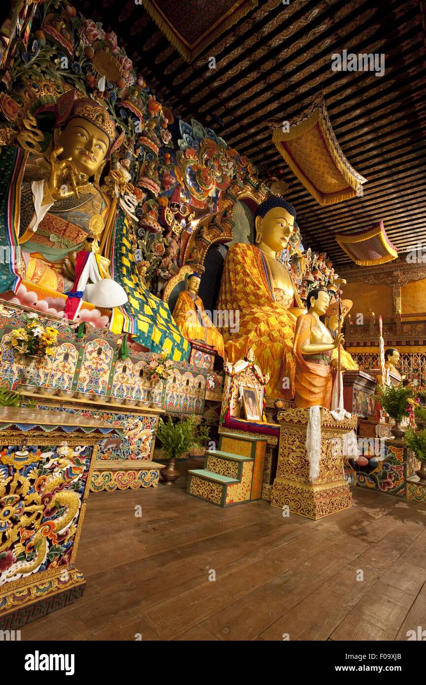 Buddha statue in Punakha Dzong, Bhutan Stock Photo