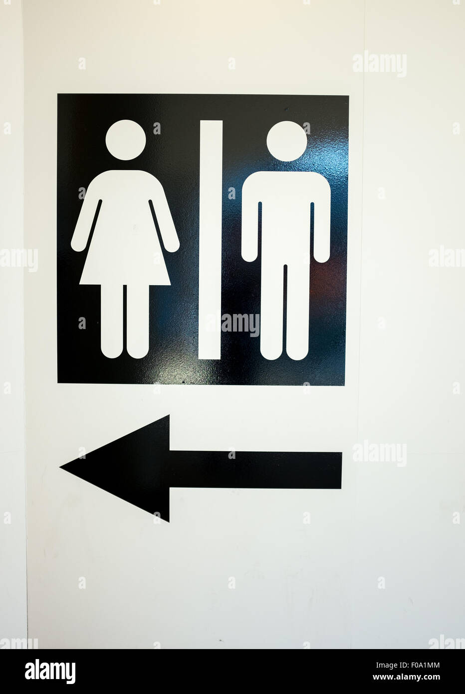 Sign for ladies and mens toilets on a wall in Amsterdam Stock Photo