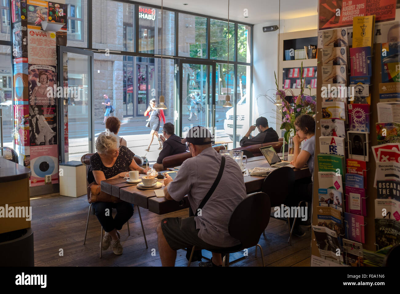 Interior of Coffee Company cafe in central Amsterdam Stock Photo Alamy