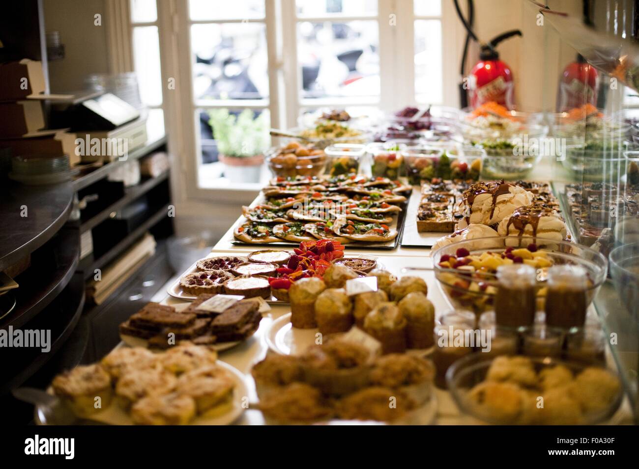 Rose Bakery in Anglo-French Cafe Stock Photo