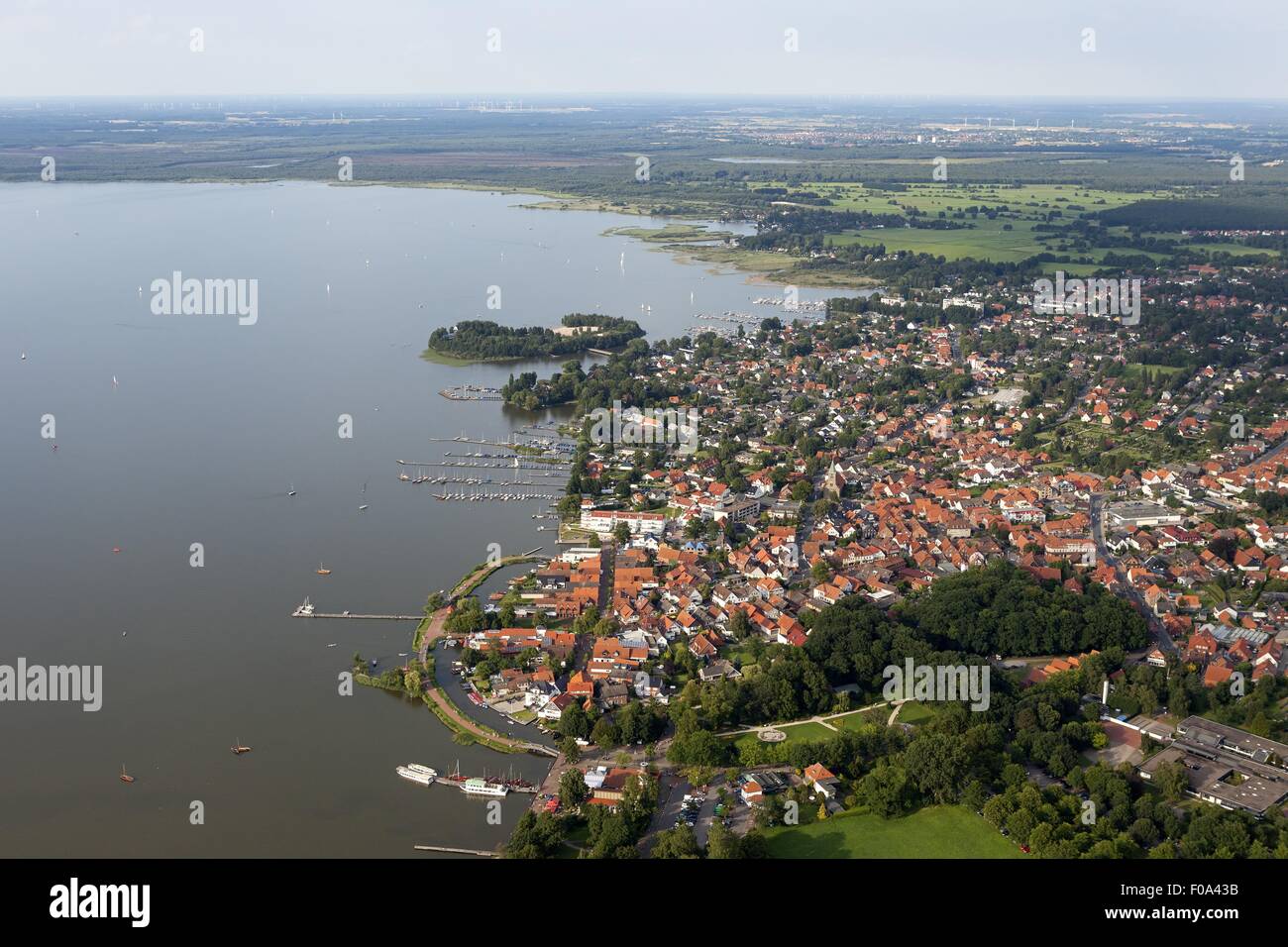 City view of Steinhude, Hanover, aerial view Stock Photo