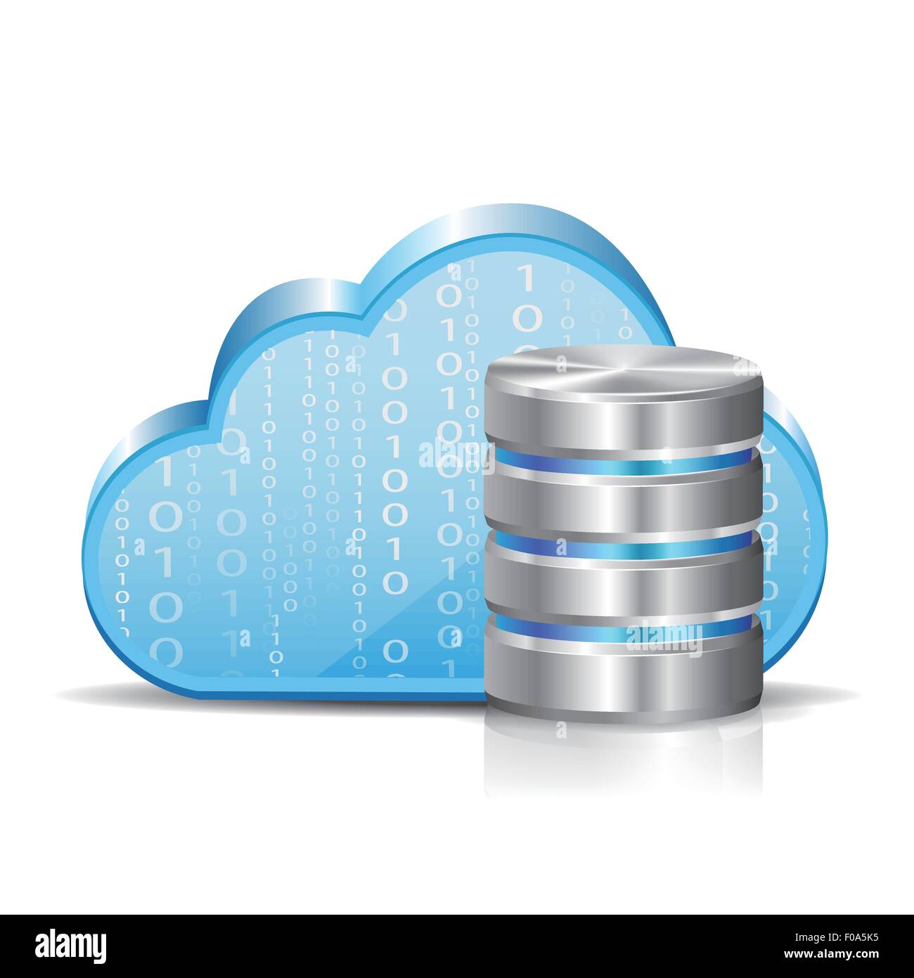 Cloud computing and database Stock Vector